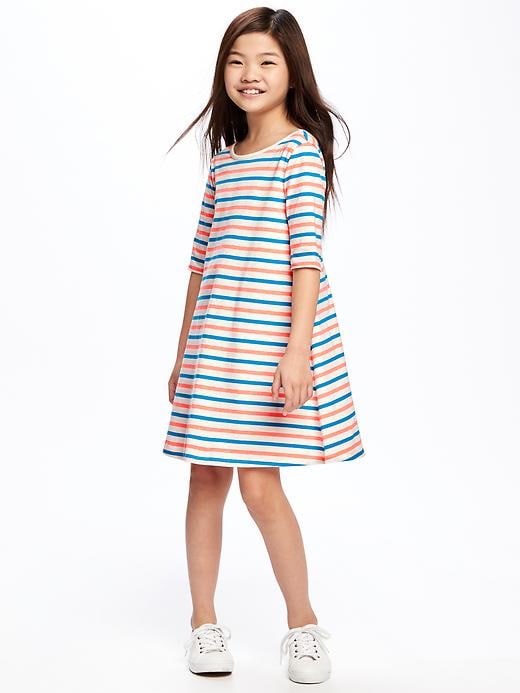 View large product image 1 of 1. Patterned Jersey Swing Dress for Girls