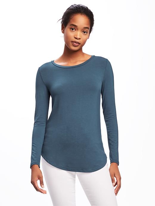 Crew-Neck Layering Tee for Women | Old Navy