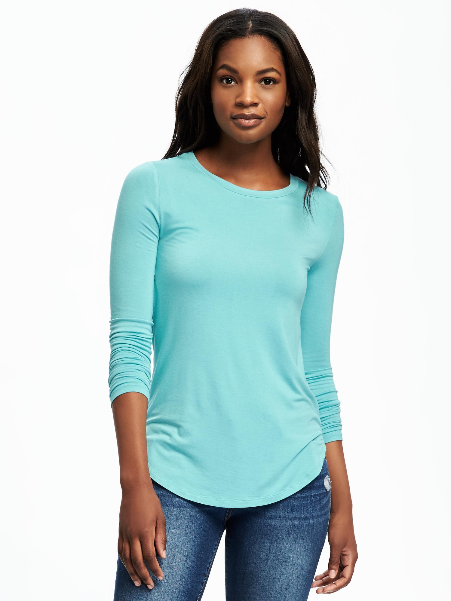 Crew-Neck Layering Tee for Women | Old Navy