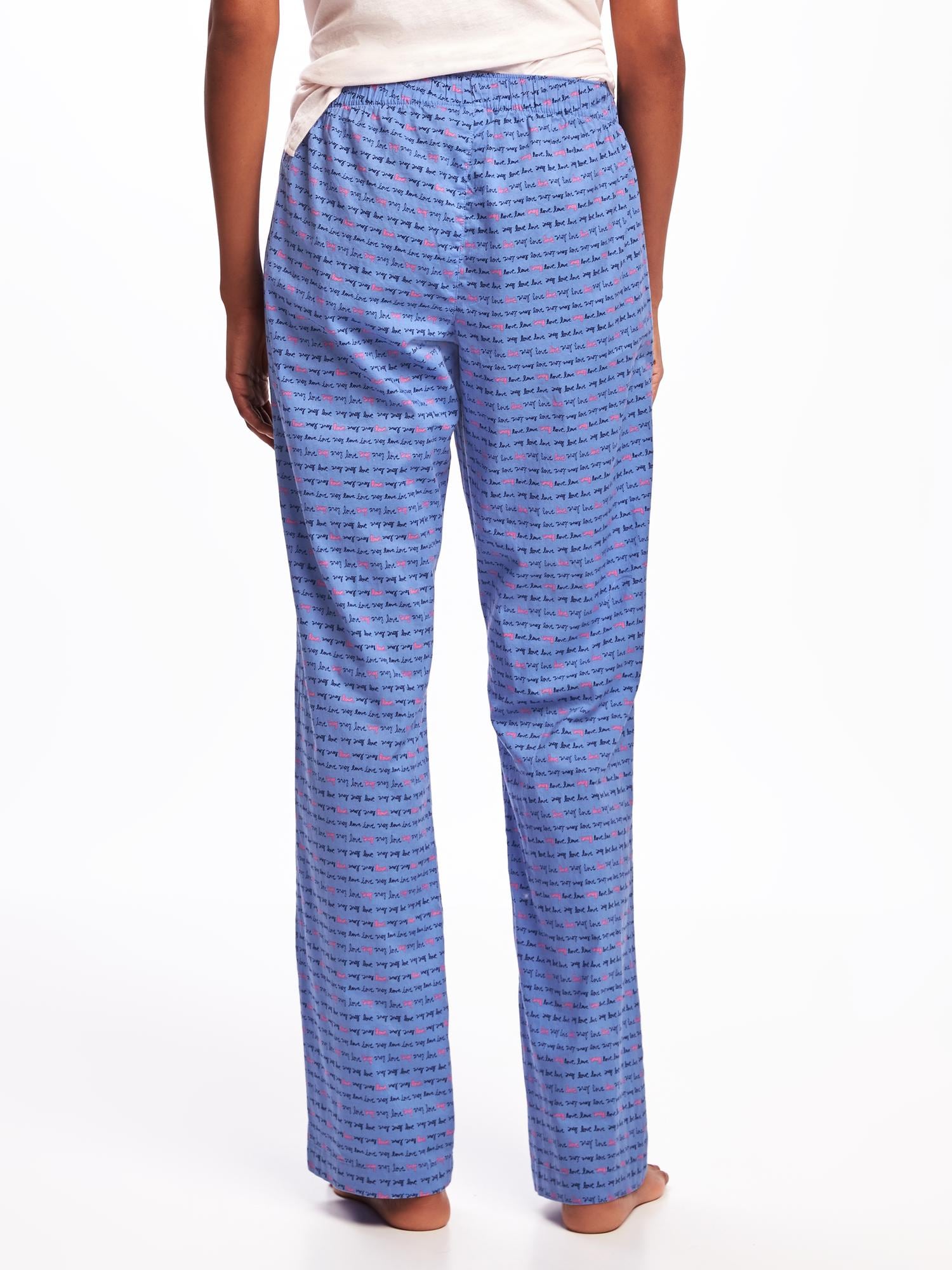 Patterned Poplin Sleep Pants for Women Old Navy