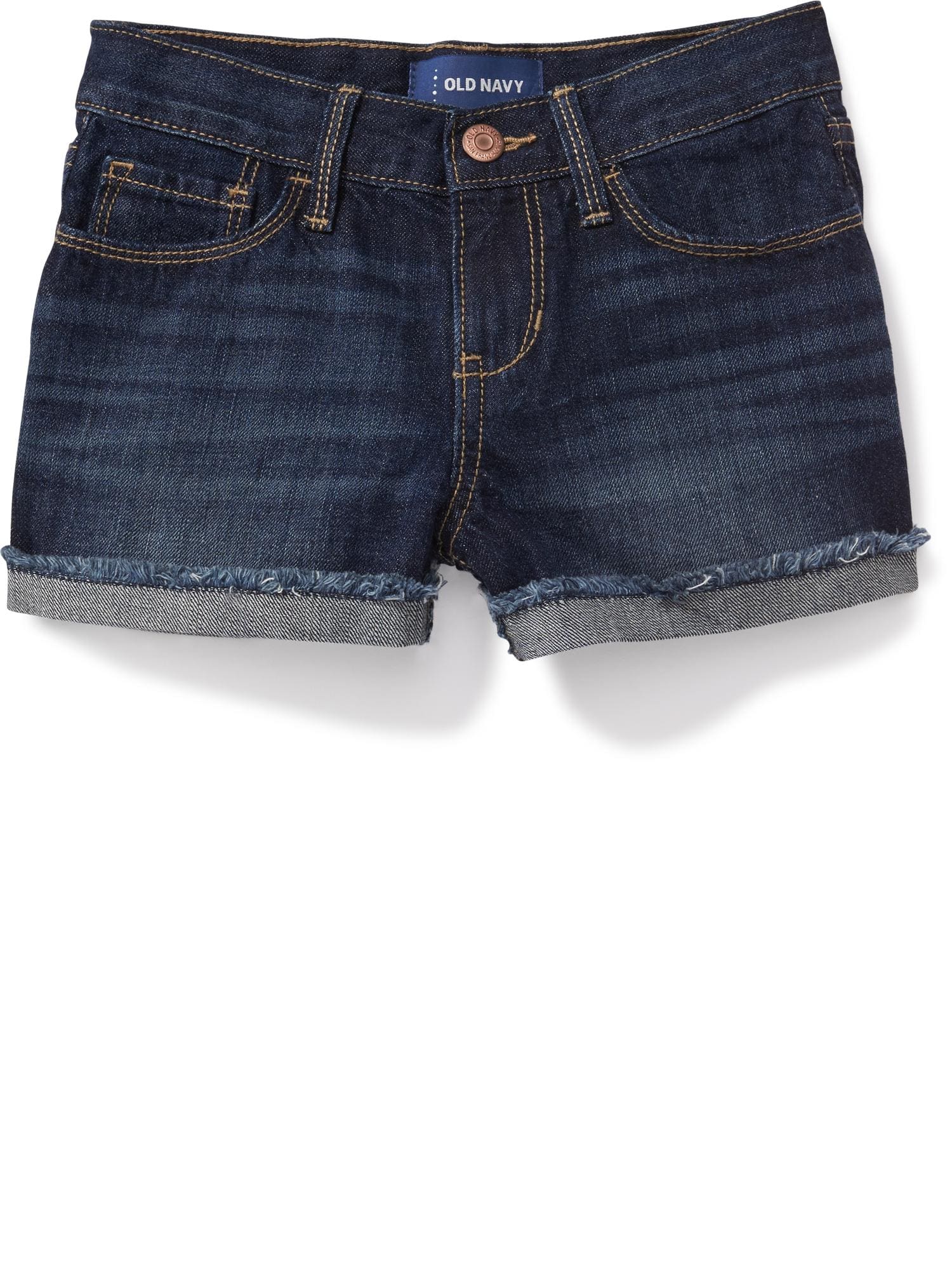 Rolled-Cuff Jean Cut-Off Shorts for Girls