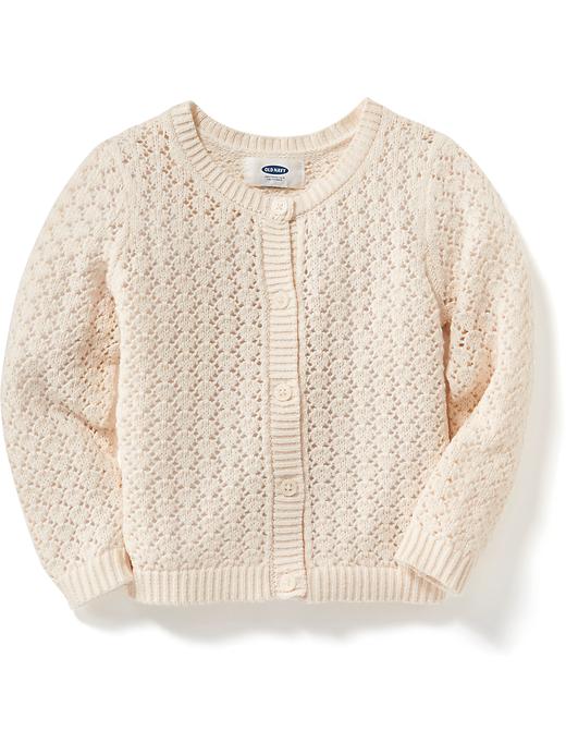 View large product image 1 of 1. Pointelle Cardi for Toddler Girls
