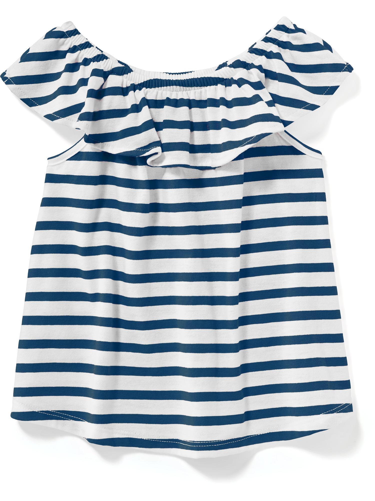 Striped OfftheShoulder Swing Top for Toddler Girls Old Navy