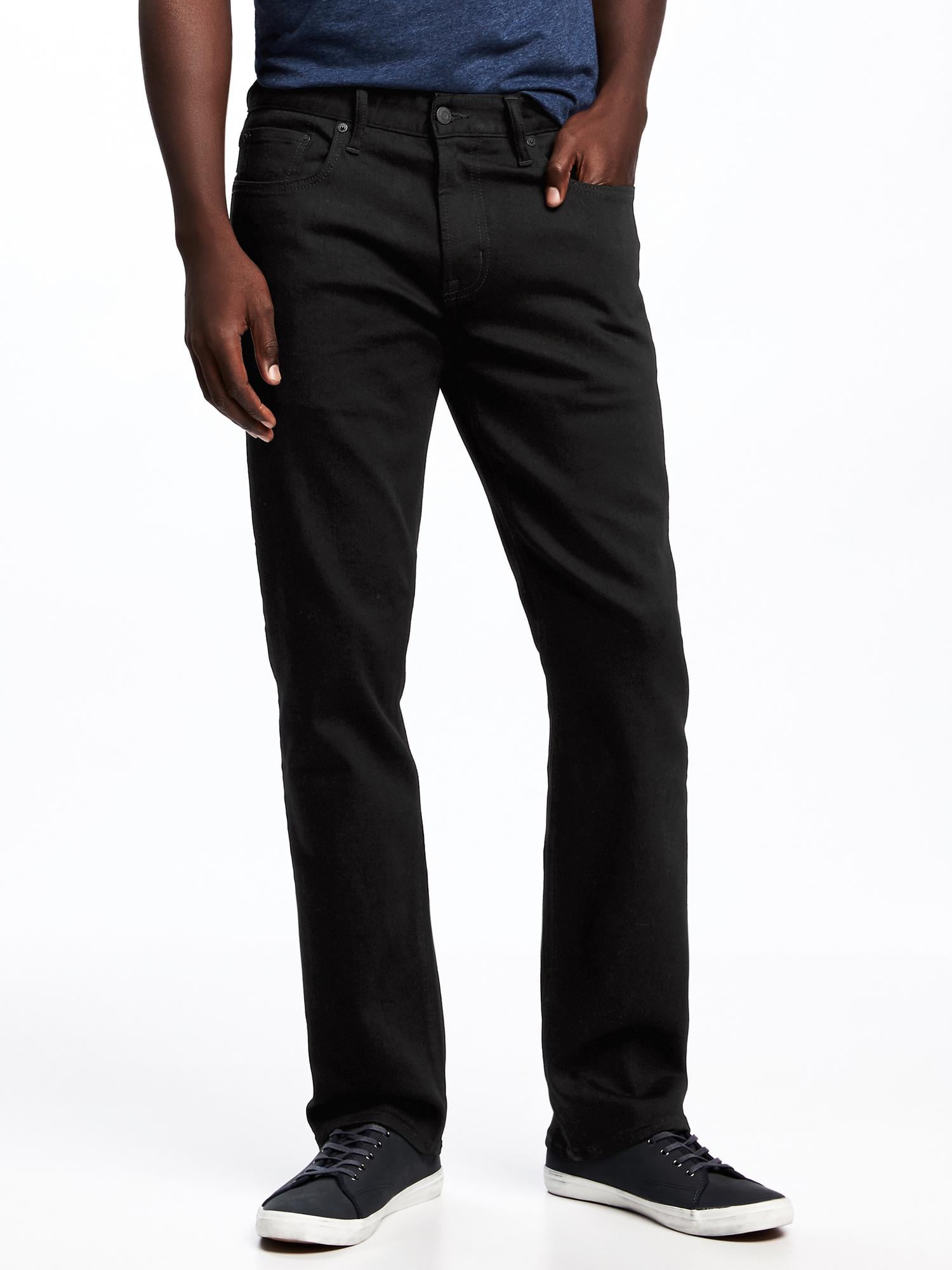 Straight Built-In Flex Max Black Jeans for Men | Old Navy