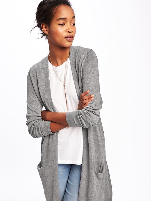 Image number 4 showing, Long Open-Front Cardi for Women