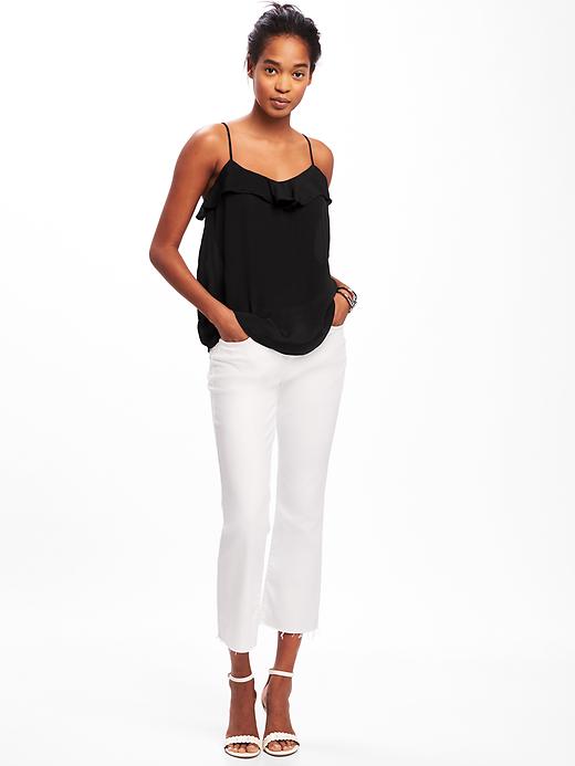 Image number 3 showing, Ruffled Crepe Cami for Women
