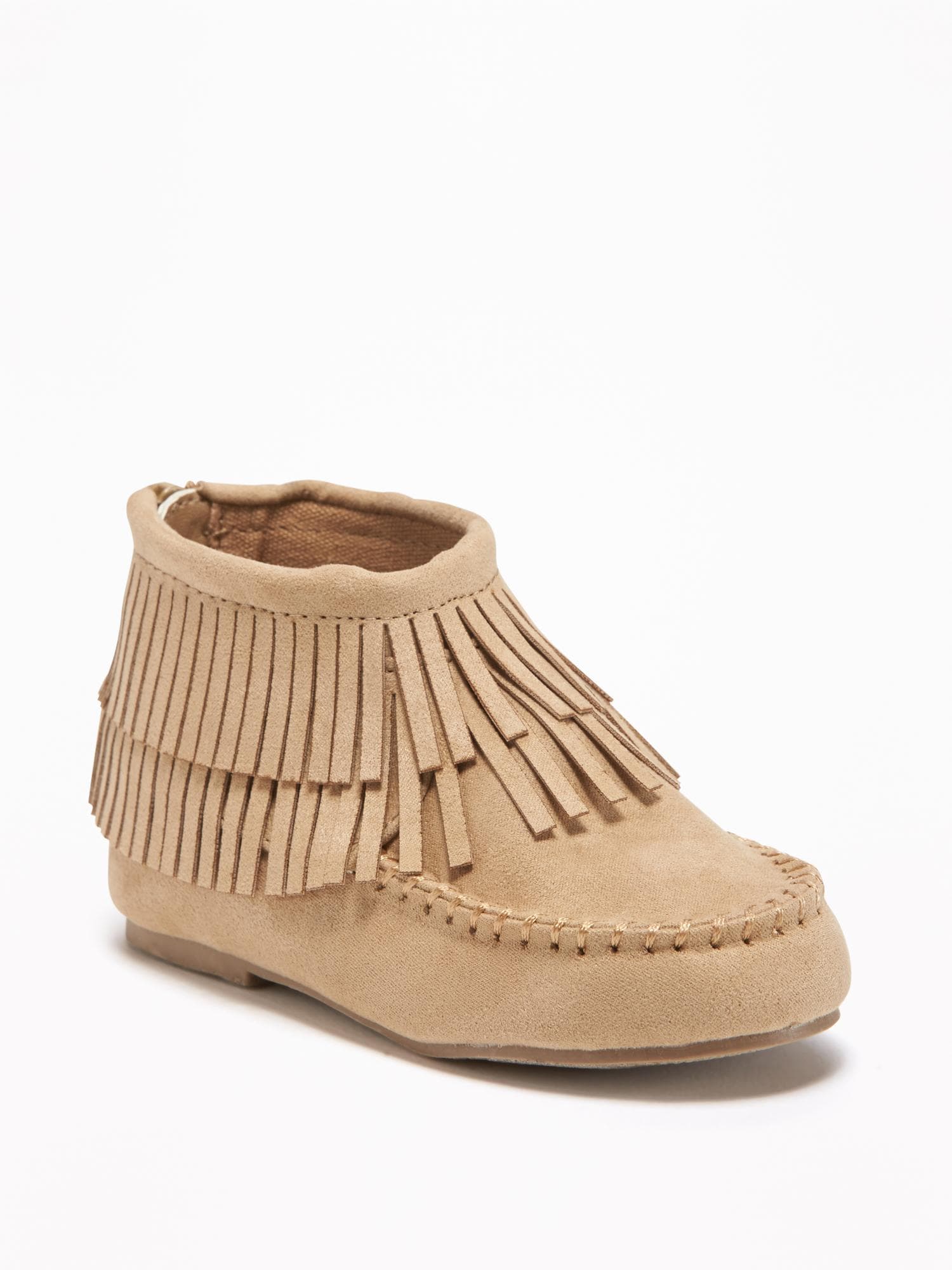 Sueded Fringe Moccasin Boots For Toddler Girls | Old Navy