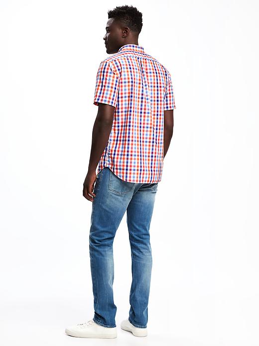 Image number 2 showing, Slim-Fit Classic Plaid Shirt For Men