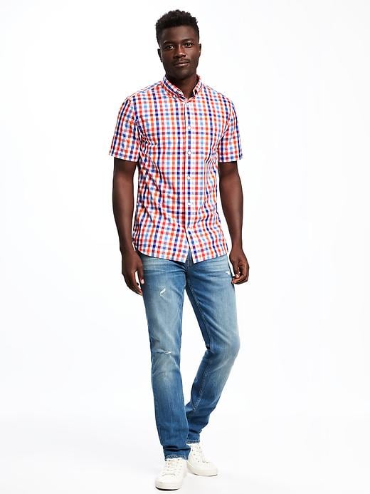 Image number 3 showing, Slim-Fit Classic Plaid Shirt For Men