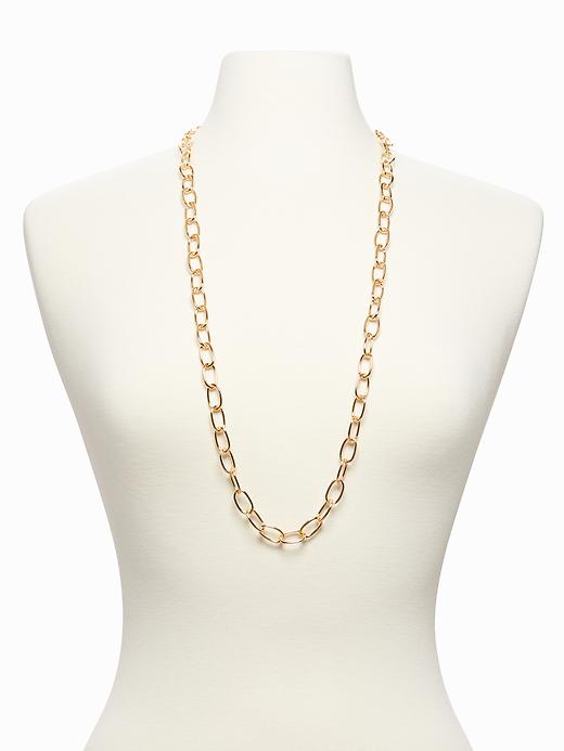 View large product image 2 of 2. Long Chain-Link Necklace for Women