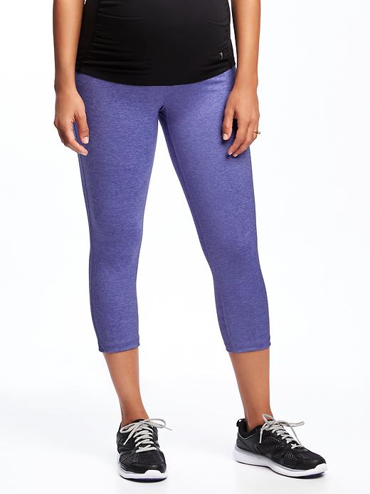 View large product image 1 of 3. Maternity Go-Dry Cool Full-Panel Compression Capris