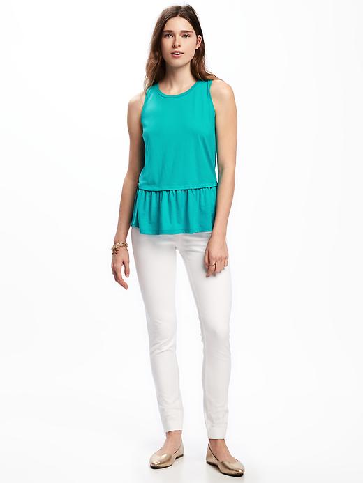Image number 3 showing, Relaxed Peplum-Hem Tank for Women