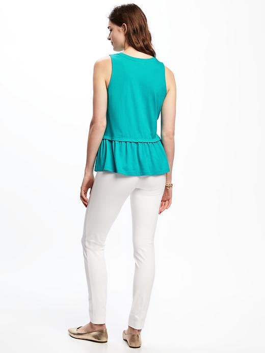 Image number 2 showing, Relaxed Peplum-Hem Tank for Women
