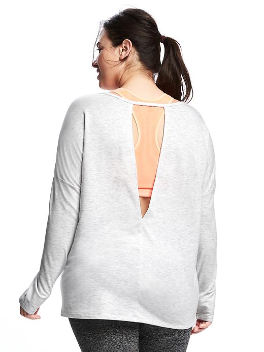 View large product image 1 of 1. Go-Dry Plus-Size V-Back Top