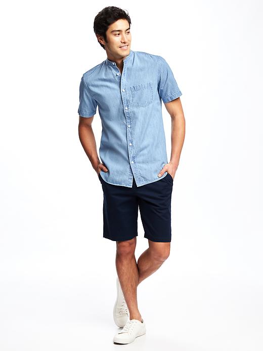 Image number 3 showing, Slim-Fit Chambray Shirt For Men