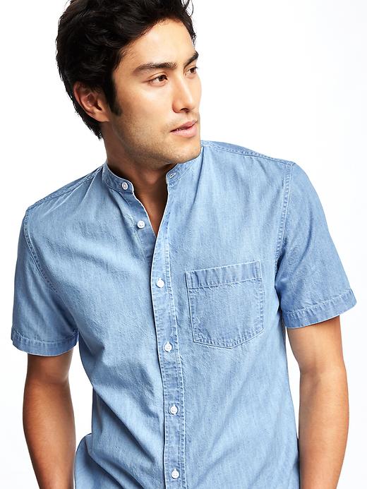 Image number 4 showing, Slim-Fit Chambray Shirt For Men