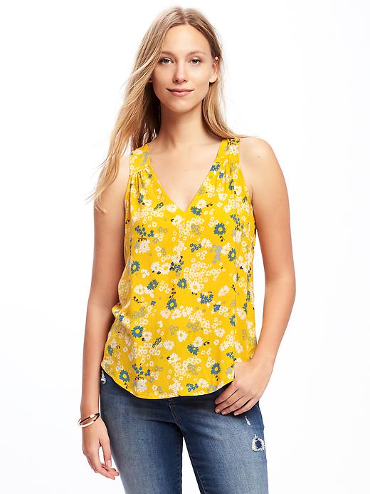 View large product image 1 of 1. Relaxed Cutout-Back Blouse for Women