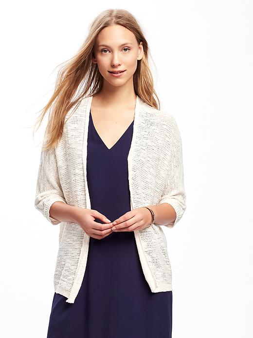 Image number 1 showing, Dolman-Sleeve Open-Front Cardi for Women