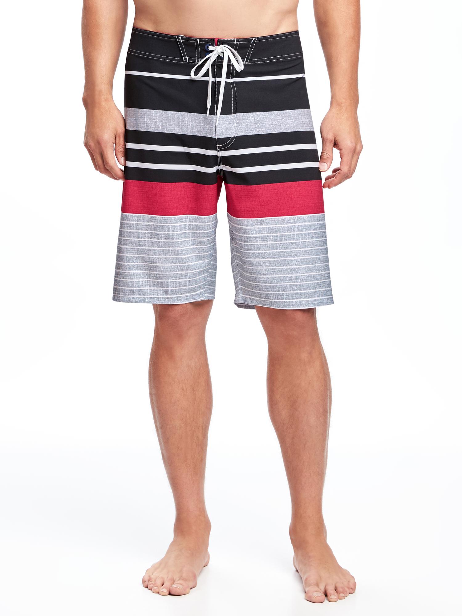 View large product image 1 of 1. Striped Built-In Flex Board Shorts for Men (10")