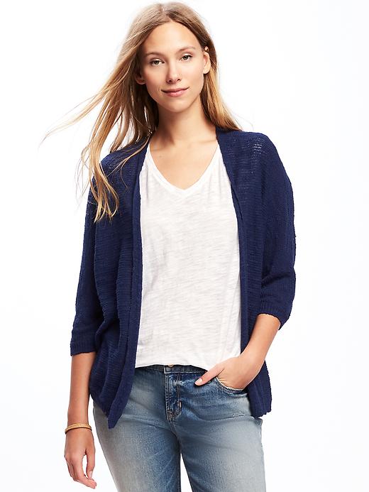 View large product image 1 of 1. Dolman-Sleeve Open-Front Cardi for Women