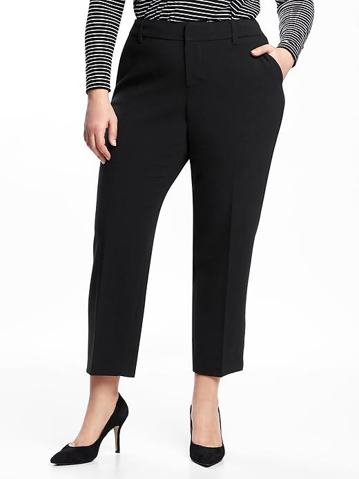 View large product image 1 of 3. Mid-Rise Secret-Slim Pockets Plus-Size Harper Pants