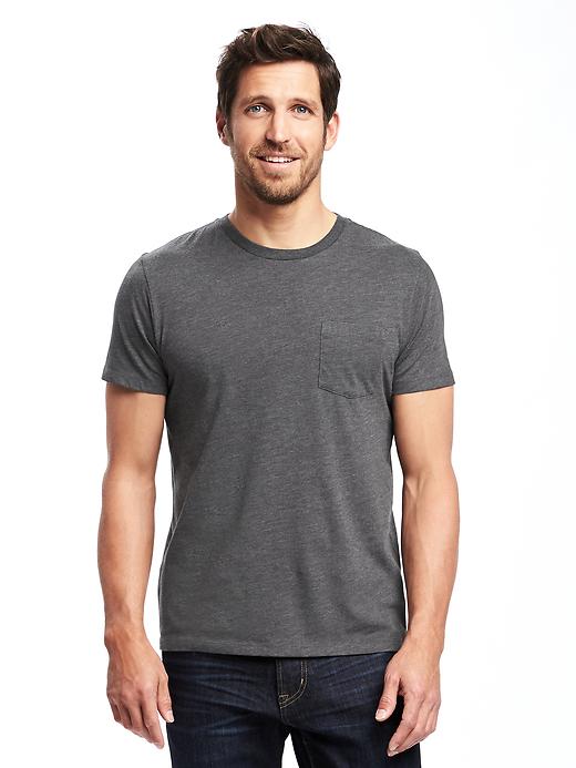 View large product image 1 of 1. Soft-Washed Crew-Neck Pocket Tee for Men
