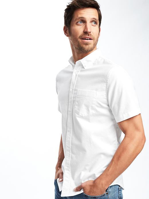 Image number 4 showing, Clean-Slate Built-In Flex Everyday Oxford Short-Sleeve Shirt