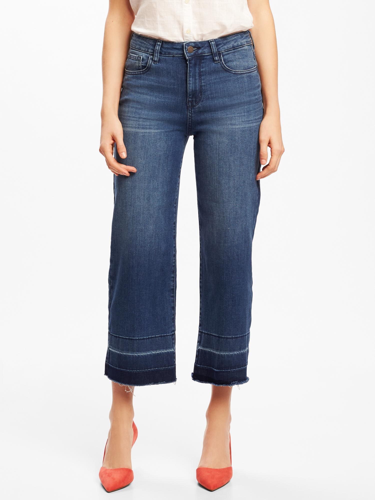 Old navy wide leg cropped outlet jeans