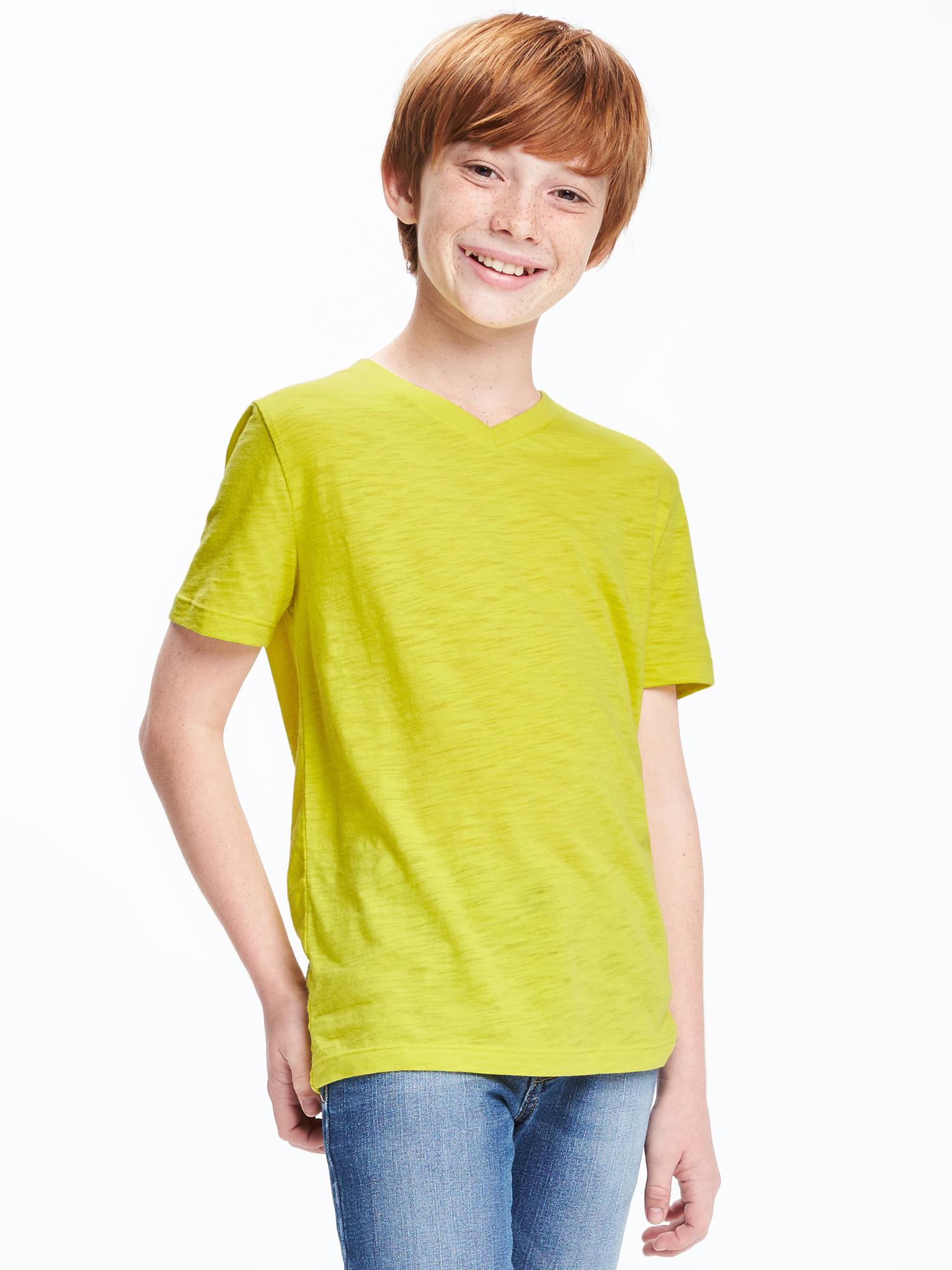 Softest Slub-Knit V-Neck Tee For Boys | Old Navy