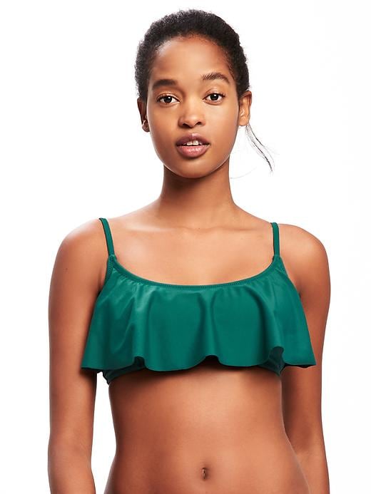 View large product image 1 of 2. Ruffle-Trim Bandeau Swim Top for Women