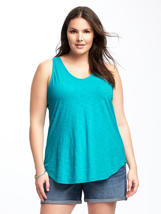 Relaxed Plus-Size EveryWear Racerback Tank | Old Navy