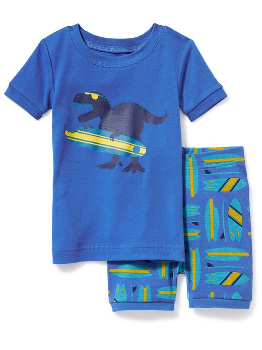View large product image 1 of 1. 2-Piece Dino Graphic Sleep Set For Toddler