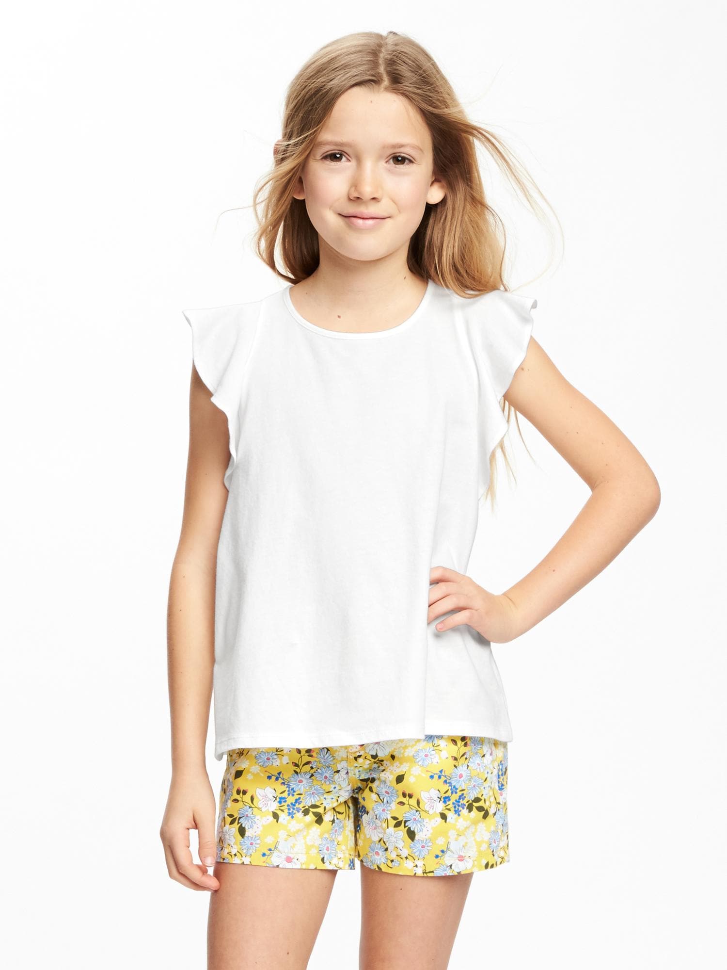 Ruffle-Trim Scoop-Neck Tank for Girls | Old Navy