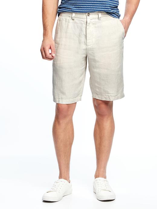 Slim Linen-Blend Shorts for Men (10