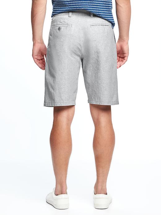 View large product image 2 of 2. Slim Linen-Blend Shorts for Men (10")