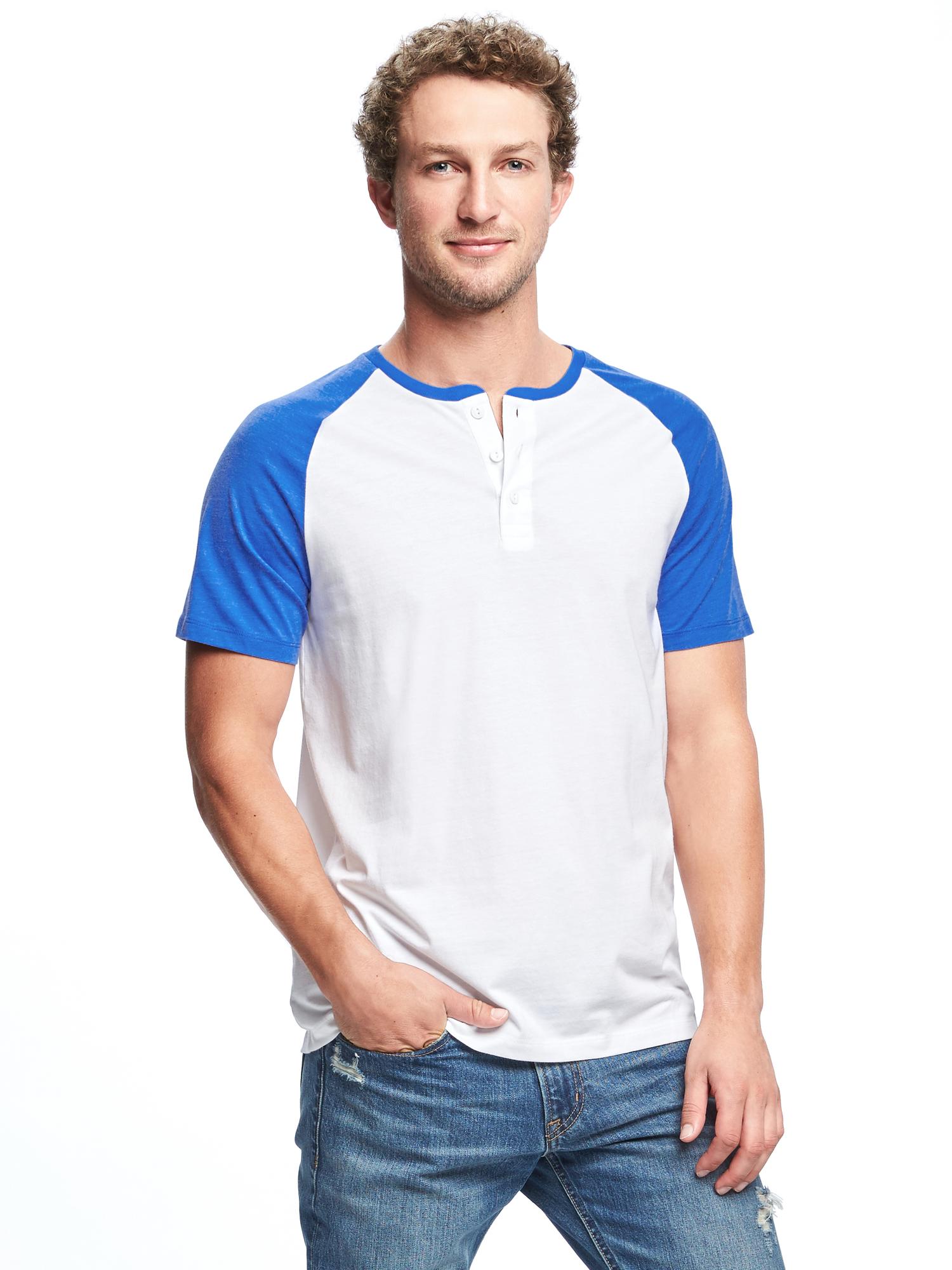 RaglanSleeve Henley for Men Old Navy