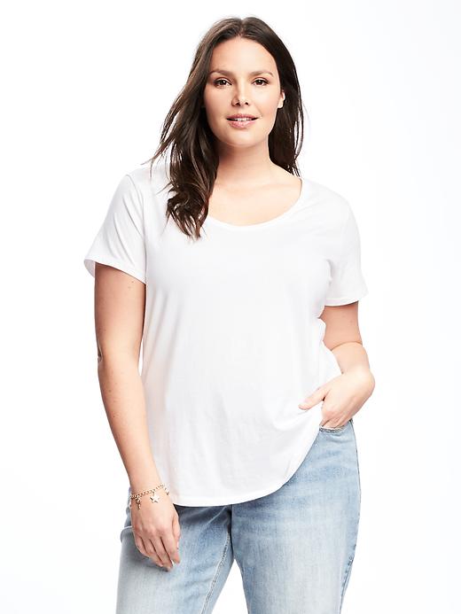View large product image 1 of 1. EveryWear Plus-Size Scoop-Neck Tee