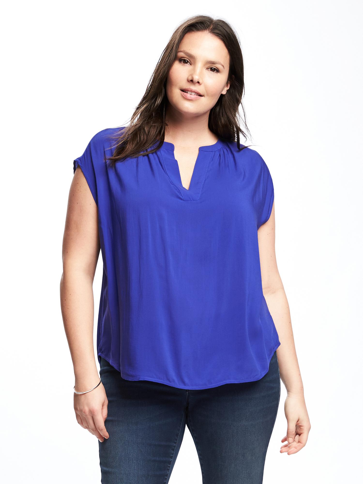 Lightweight Plus-Size Cocoon Blouse | Old Navy