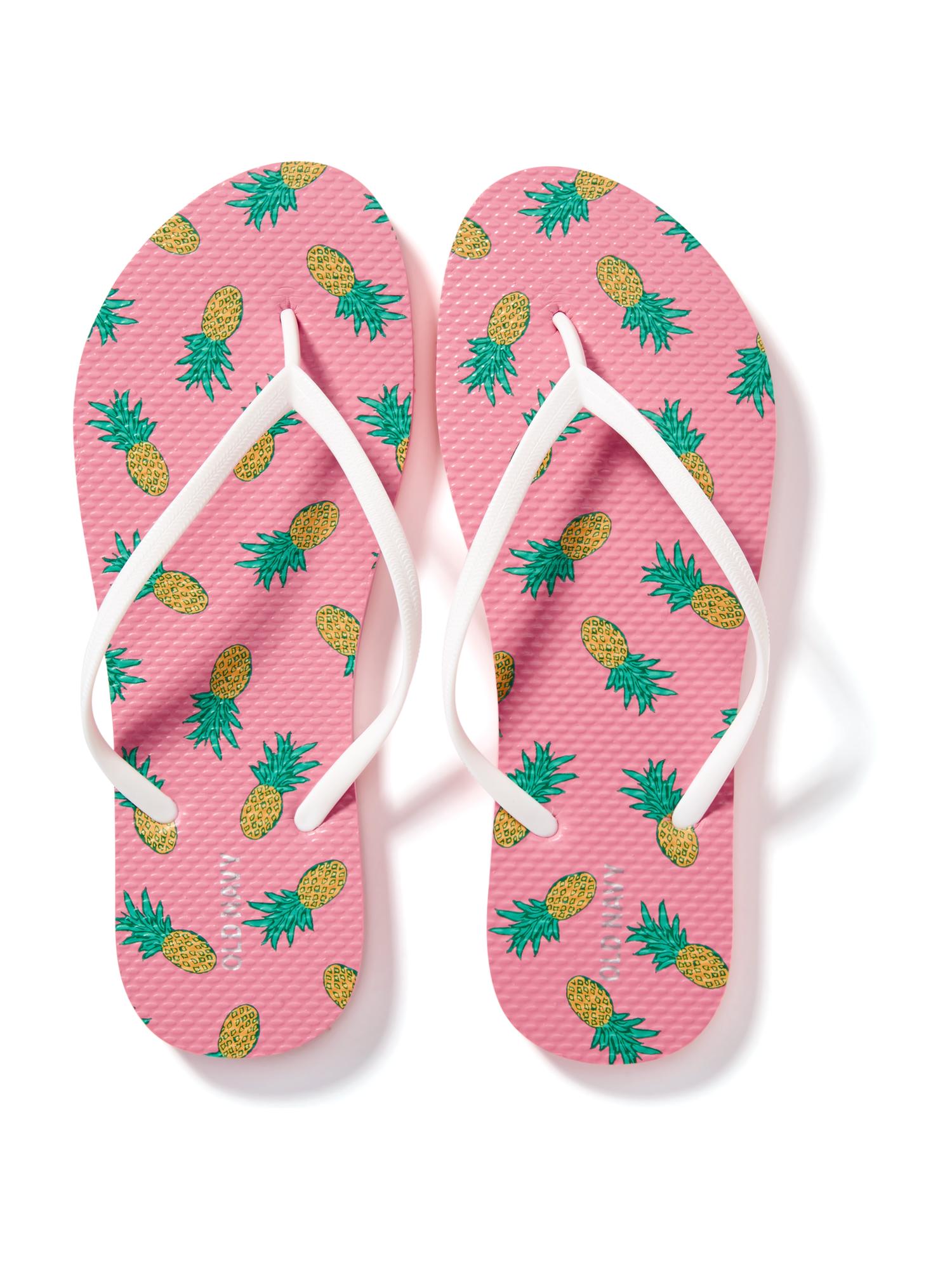 Pineapple flip flops old hot sale navy