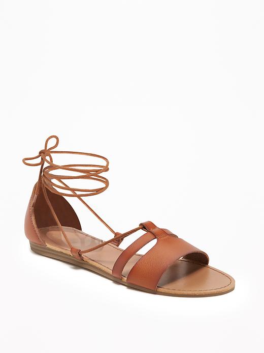 Image number 1 showing, Lace-Up Sandals for Women