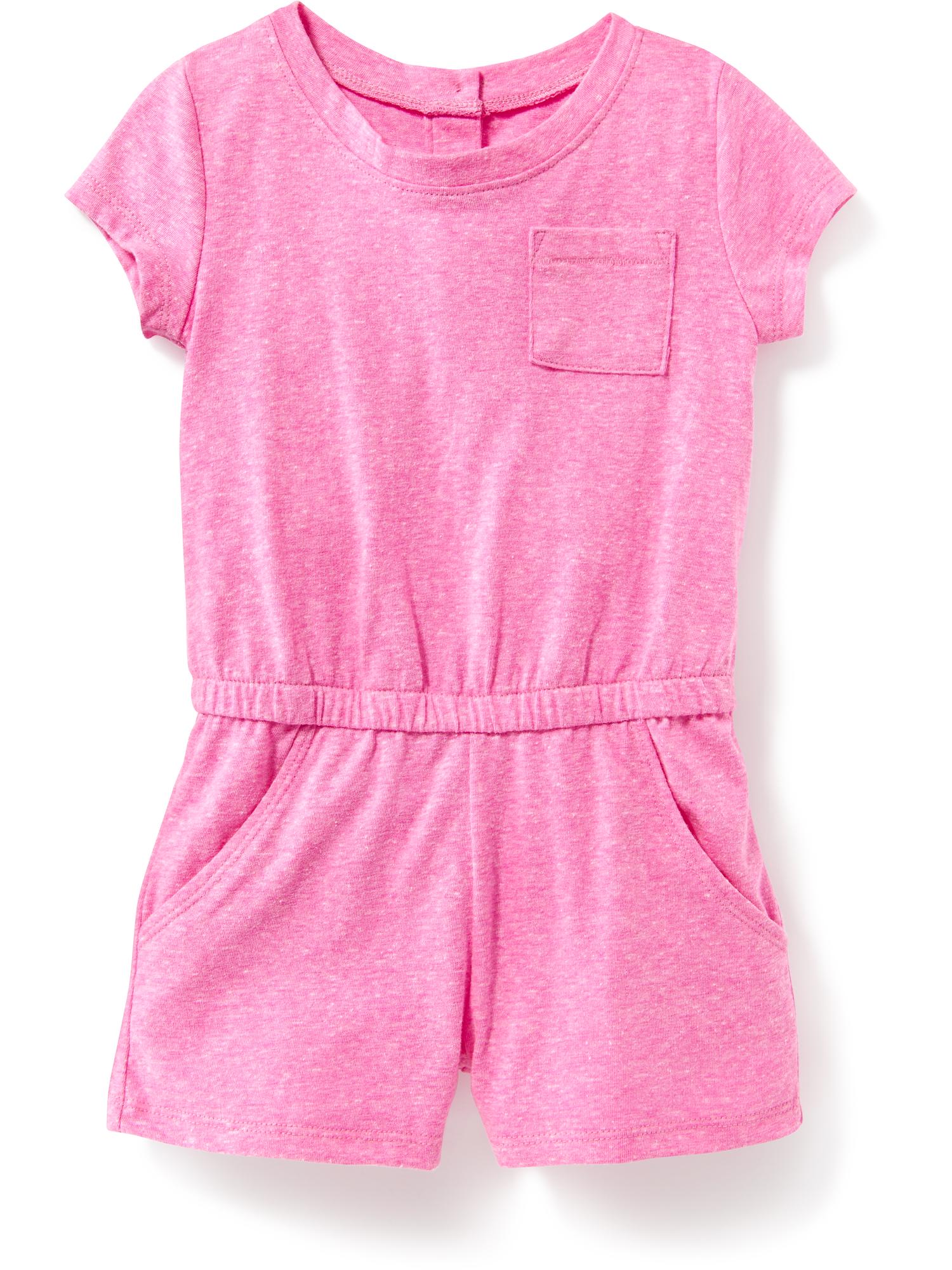 Heathered-Jersey Romper for Toddler Girls | Old Navy