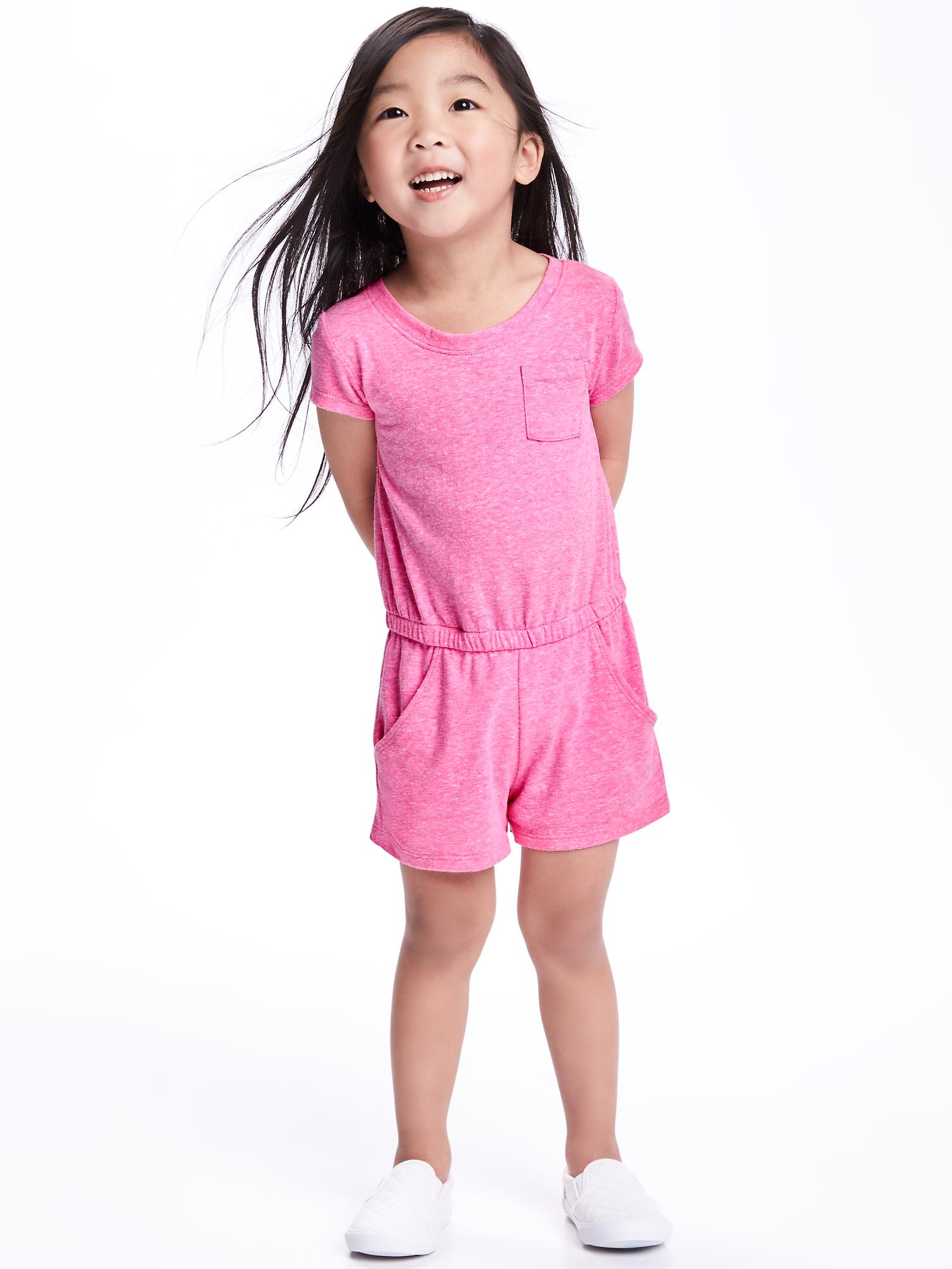 Heathered-Jersey Romper for Toddler Girls | Old Navy