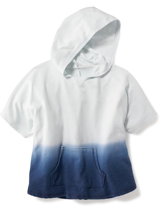 View large product image 1 of 1. French-Terry Poncho Hoodie for Girls