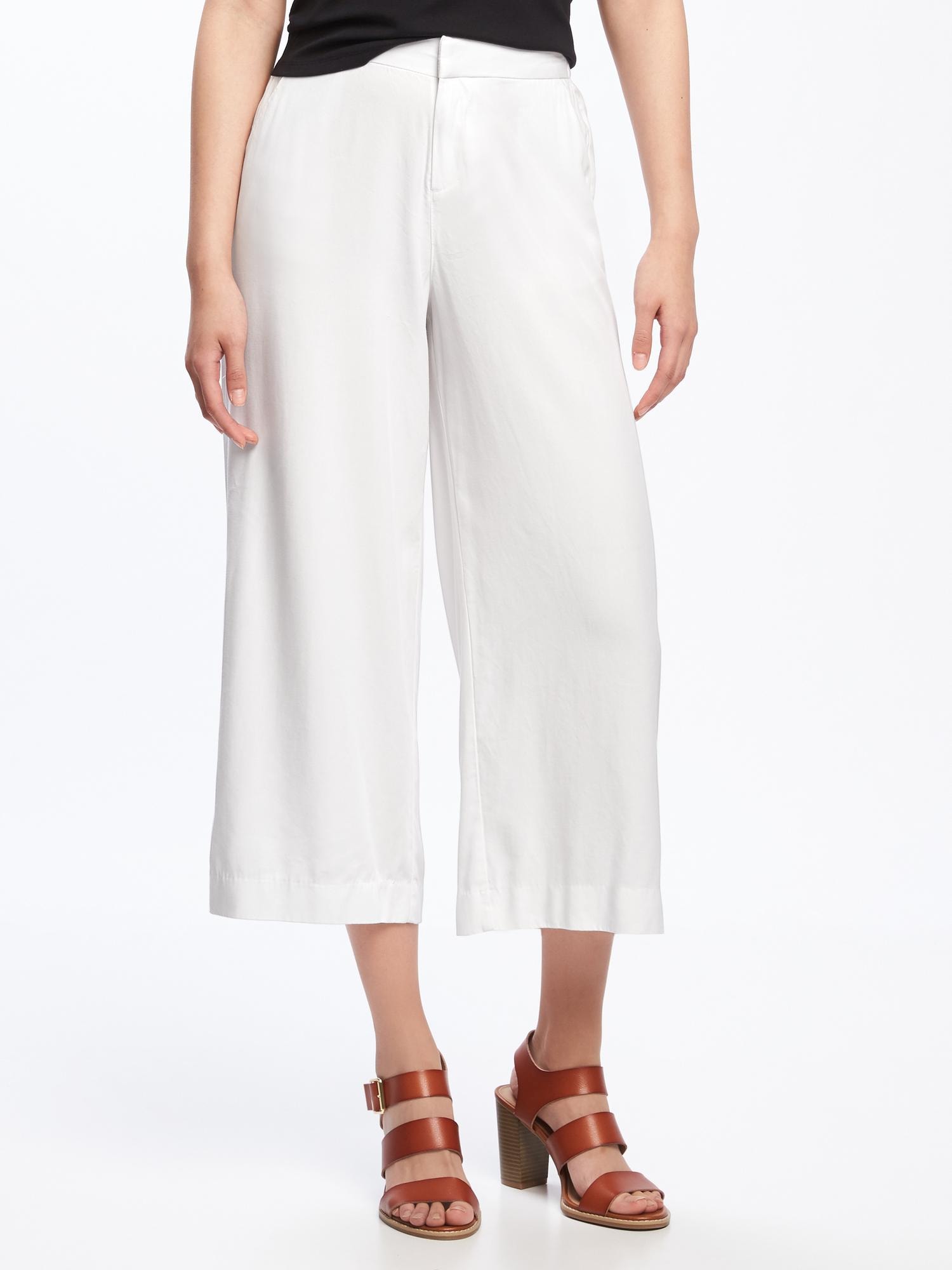 High-Rise Wide-Leg Crops for Women | Old Navy