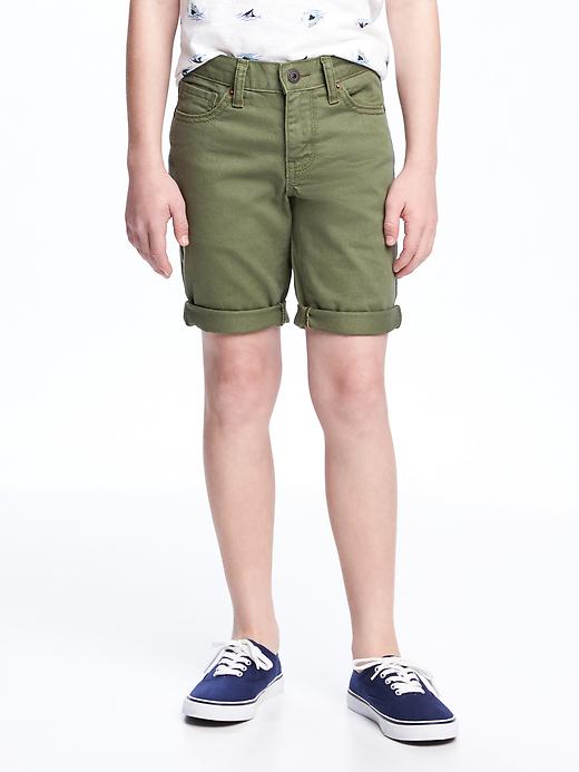 View large product image 1 of 1. Slim Rolled-Cuff Shorts for Boys