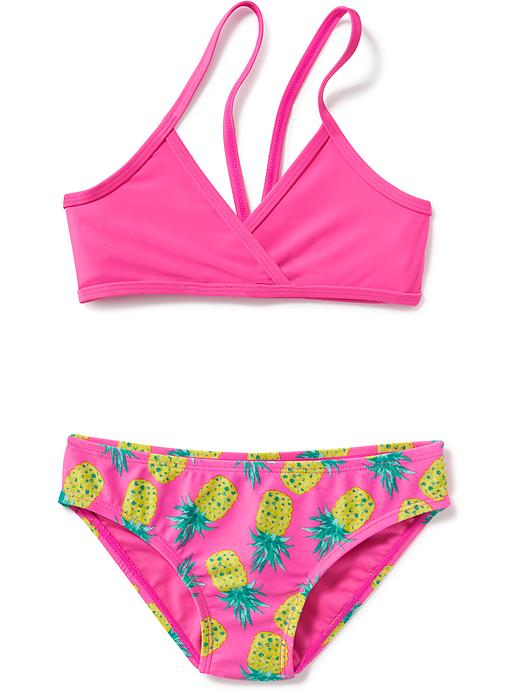View large product image 1 of 1. 2-Piece Triangle Bikini Set for Girls