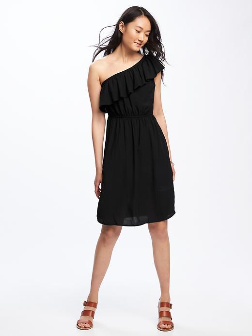 View large product image 1 of 1. One-Shoulder Swing Dress for Women