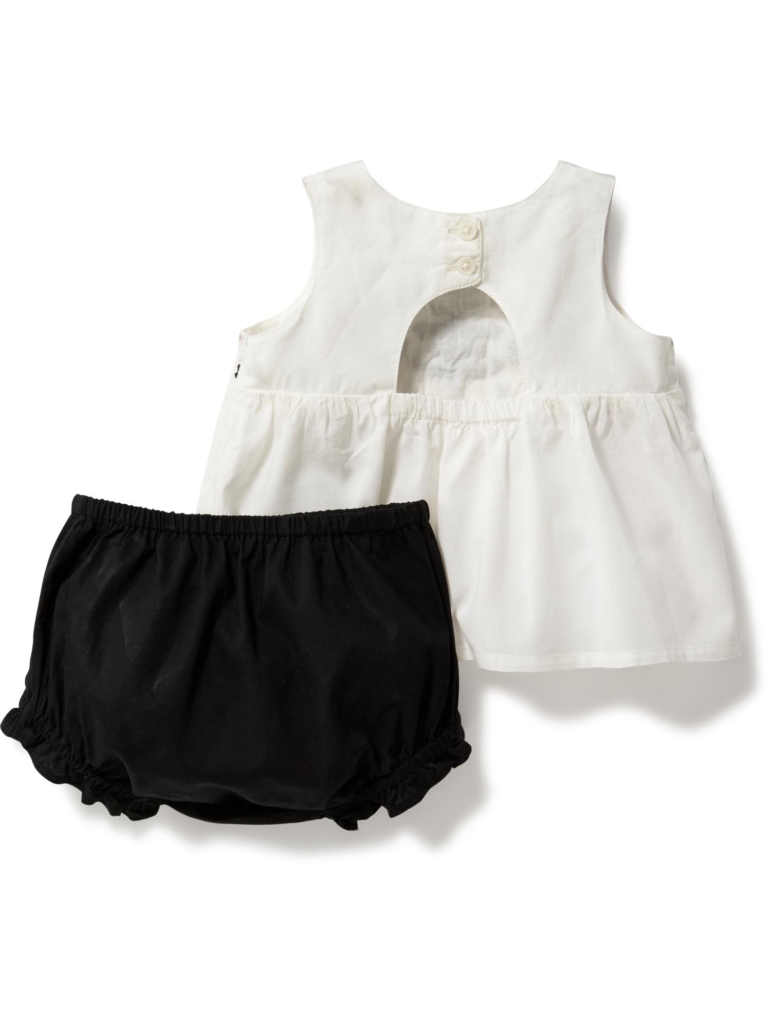 Embroidered Babydoll Top & Bloomer Set for Baby Old Navy