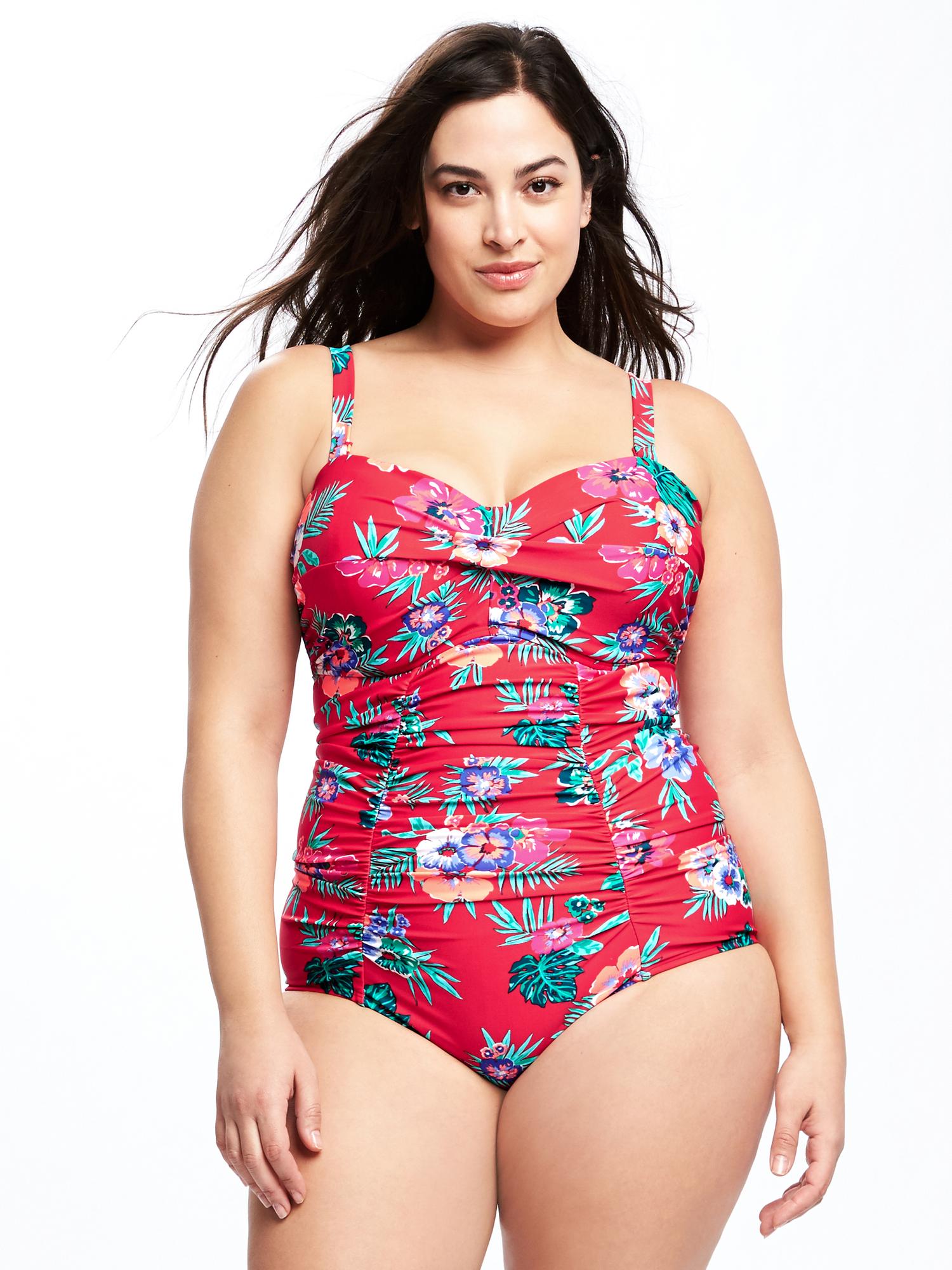 Smooth And Slim Twist Front Plus Size Swimsuit Old Navy 1445