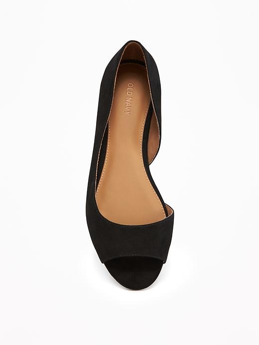 Image number 3 showing, Peep-Toe D'Orsay Flats for Women